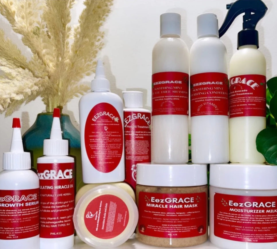 c)ENSEMBLE DE SOINS COMPLETS (10 produits de 4 oz à 16 oz)